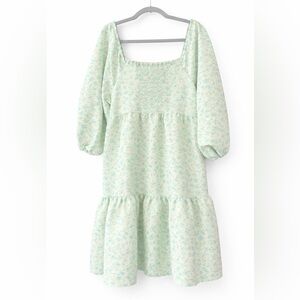 Levi's Cottage core Light Green Floral Midi Dress